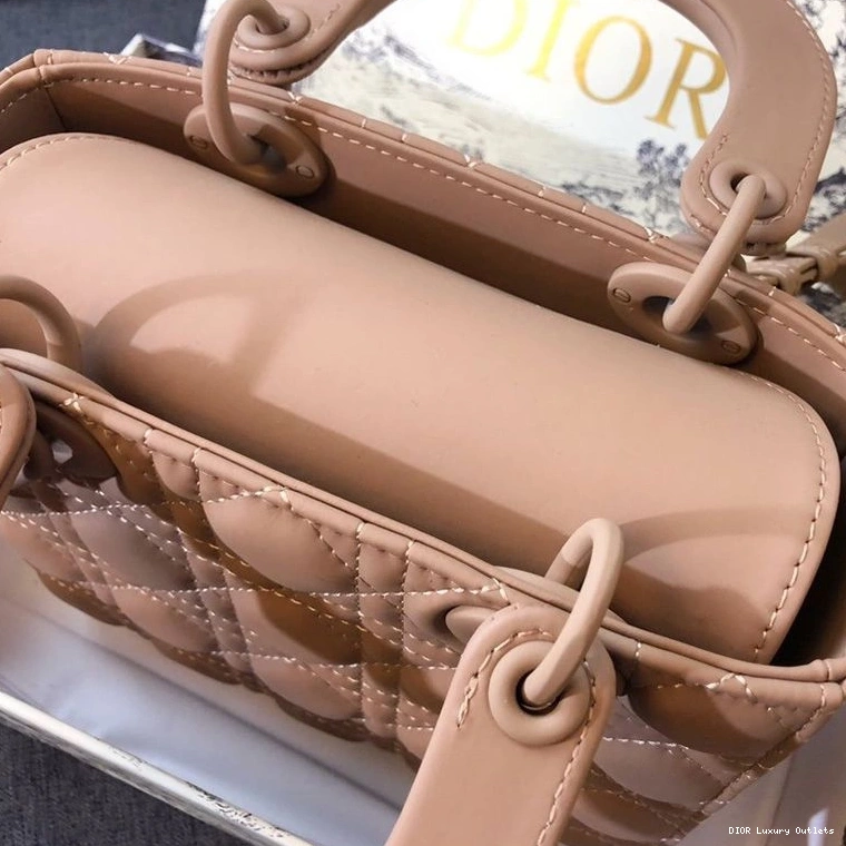 Cheap Calfskin Ultramatte Lady Bag My Cannage ABCDior Apricot Dior 0725 Luxury